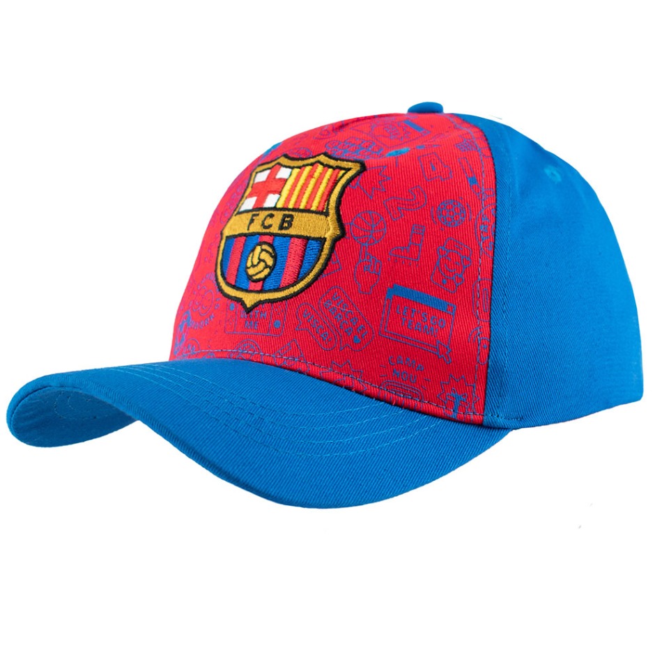 FC Barcelona dětská čepice baseballová kšiltovka graphic patterned - FC Barcelona dětské oblečení
