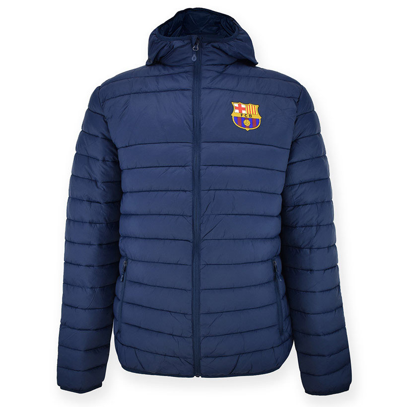 FC Barcelona dětská zimní bunda s kapucí Padded navy