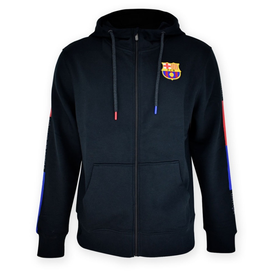 FC Barcelona dětská zimní bunda s&nbsp;kapucí Race black - FC Barcelona dětské oblečení
