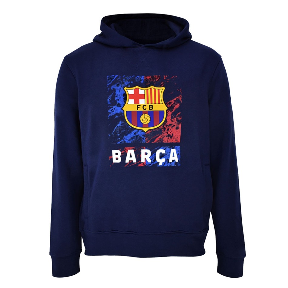 FC Barcelona dětská mikina s kapucí Marble