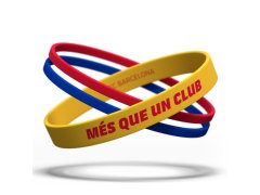 FC Barcelona gumový náramek Locked yellow