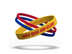 FC Barcelona dětský gumový náramek Locked yellow