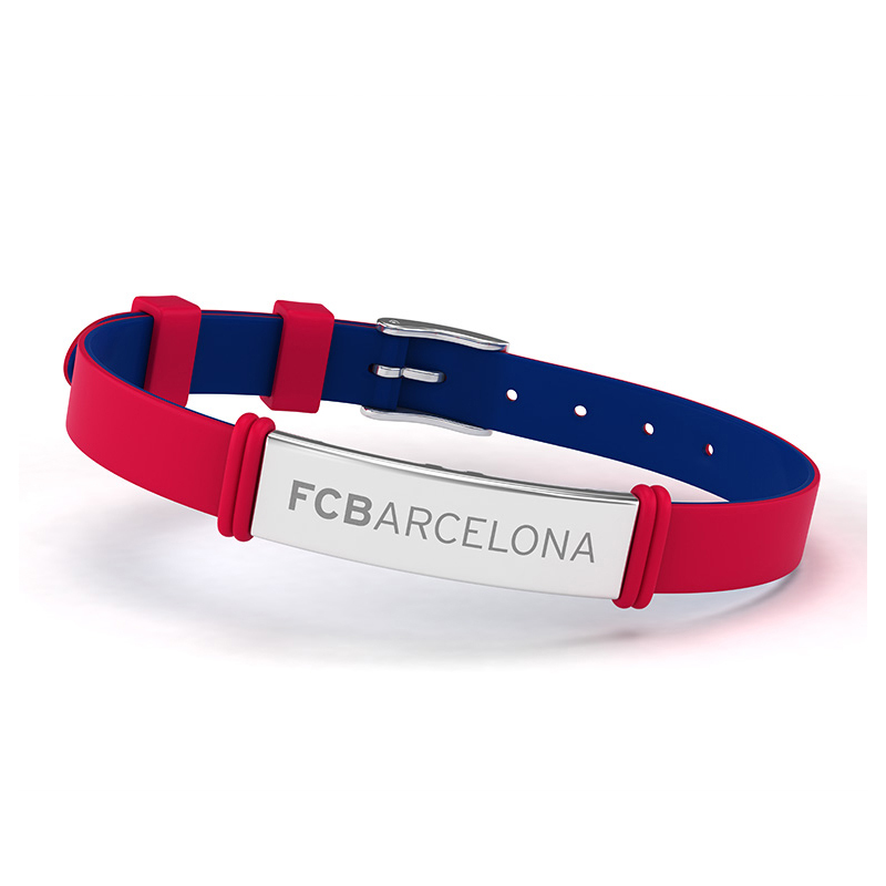 FC Barcelona silikonový náramek fashion red