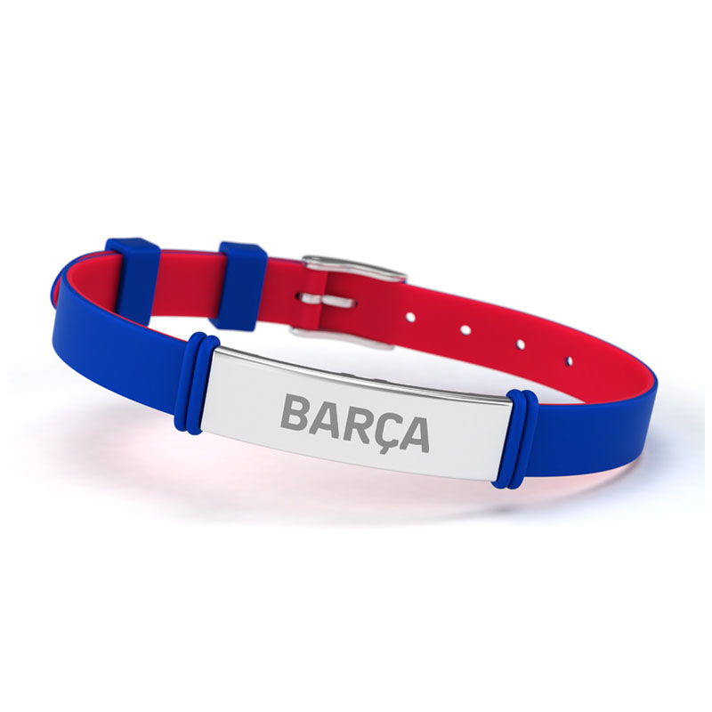 FC Barcelona silikonový náramek fashion blue - FC Barcelona klíčenky, náramky, šperky