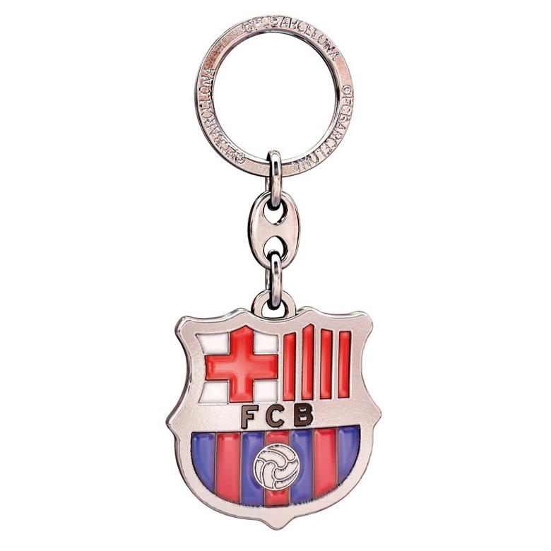 FC Barcelona přívěšek na klíče Escudo silver - FC Barcelona klíčenky, náramky, šperky