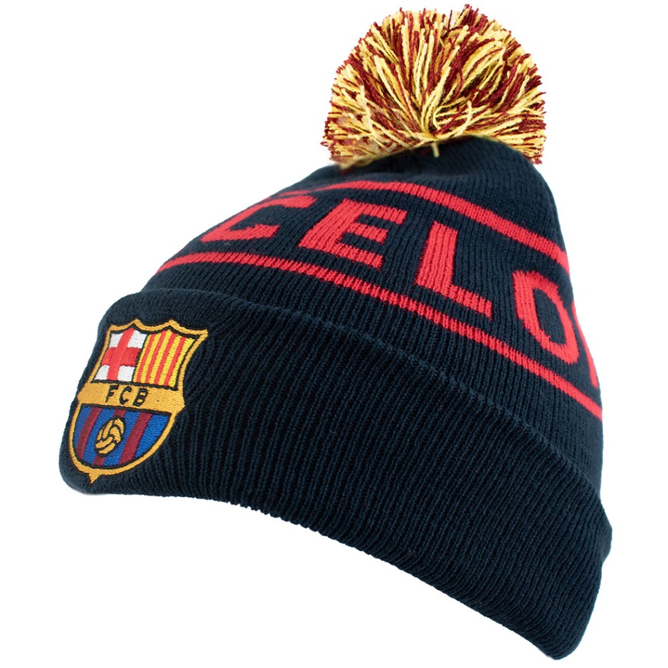 FC Barcelona zimní čepice Text Ski