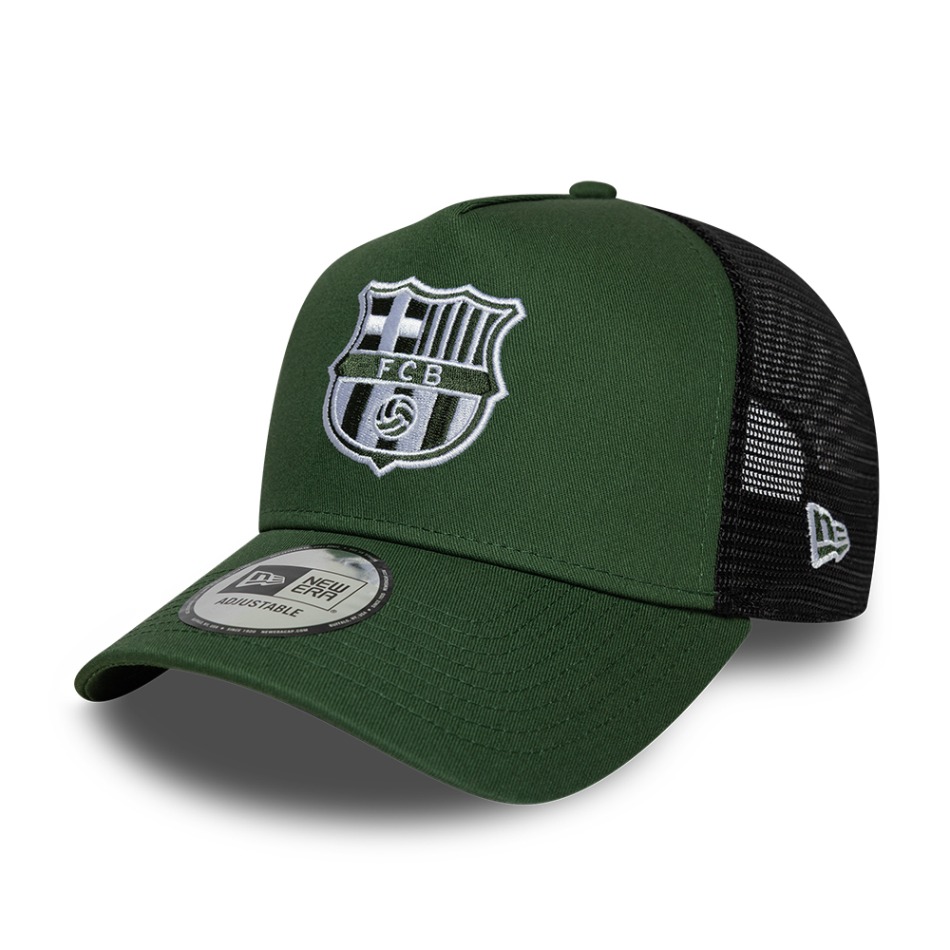 Kšiltovka BARCELONA FC 9forty Trucker Faux green