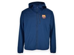 FC Barcelona pánská bunda s kapucí Softshell navy light