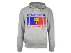 FC Barcelona pánská mikina s kapucí Bandera grey