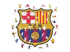 FC Barcelona dřevěné puzzle Crest 270 pcs