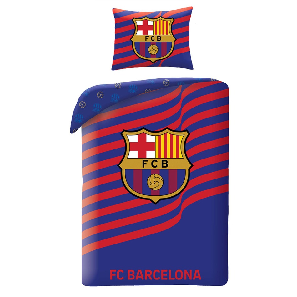 FC Barcelona povlečení na jednu postel Wave - FC Barcelona povlečení, ručníky, deky