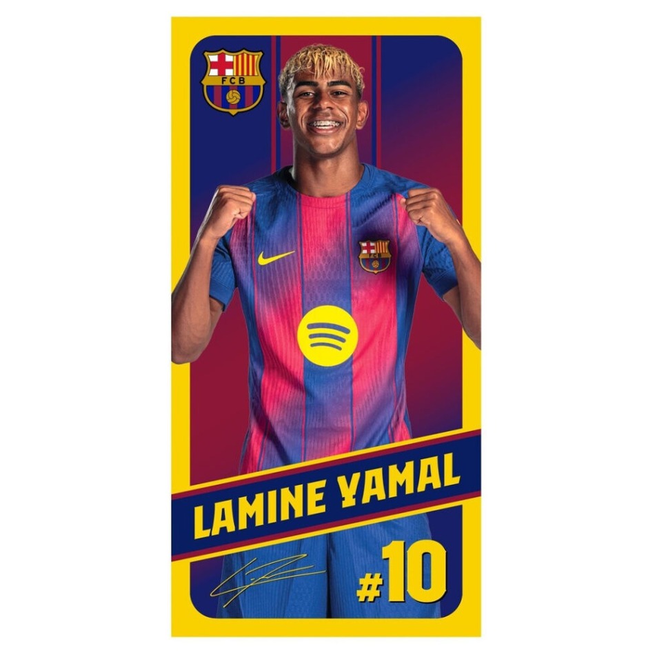FC Barcelona osuška Yamal Yellow - FC Barcelona povlečení, ručníky, deky