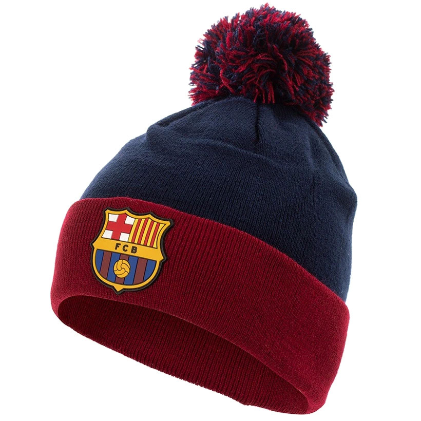 FC Barcelona zimní čepice Tassel - FC Barcelona šály, čepice, rukavice