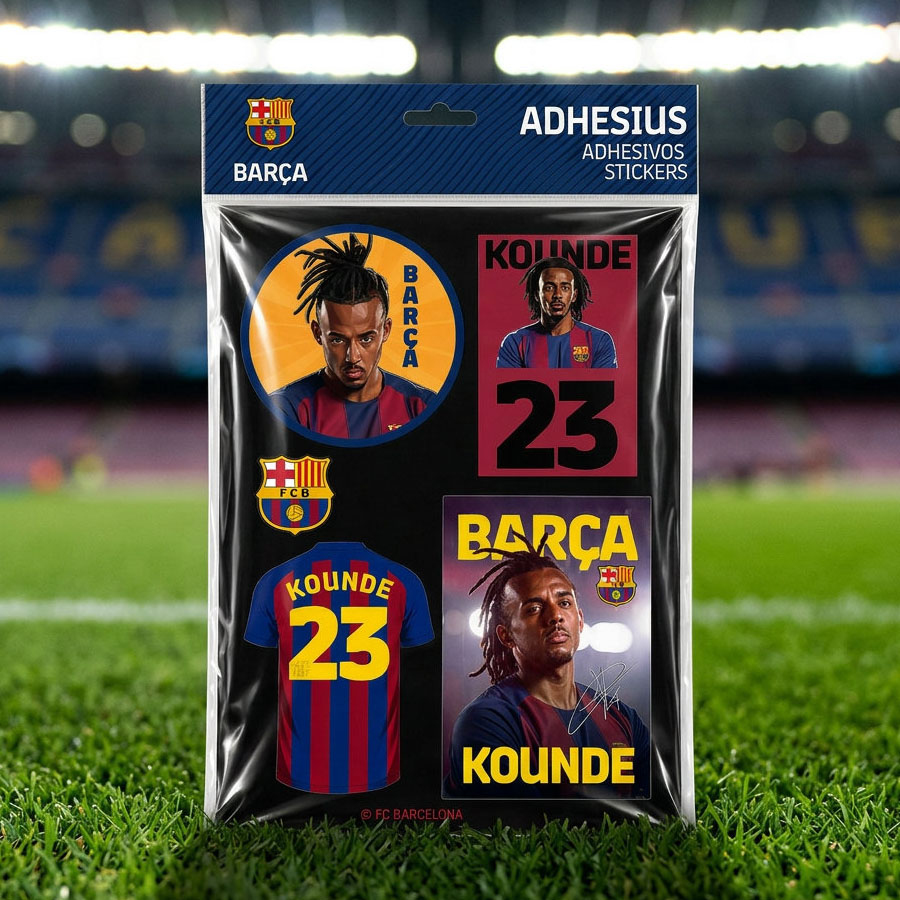 FC Barcelona samolepky Kounde - FC Barcelona školní a&nbsp;kancelářské potřeby