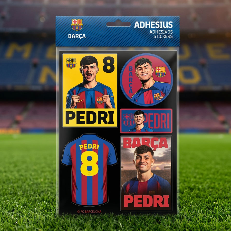 FC Barcelona samolepky Pedri - FC Barcelona školní a&nbsp;kancelářské potřeby