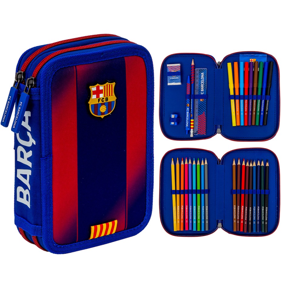 Dvojitý plný penál BARCELONA FC Young - FC Barcelona školní a&nbsp;kancelářské potřeby