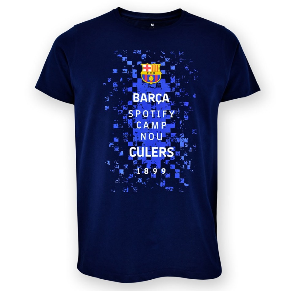 FC Barcelona pánské tričko Logos navy