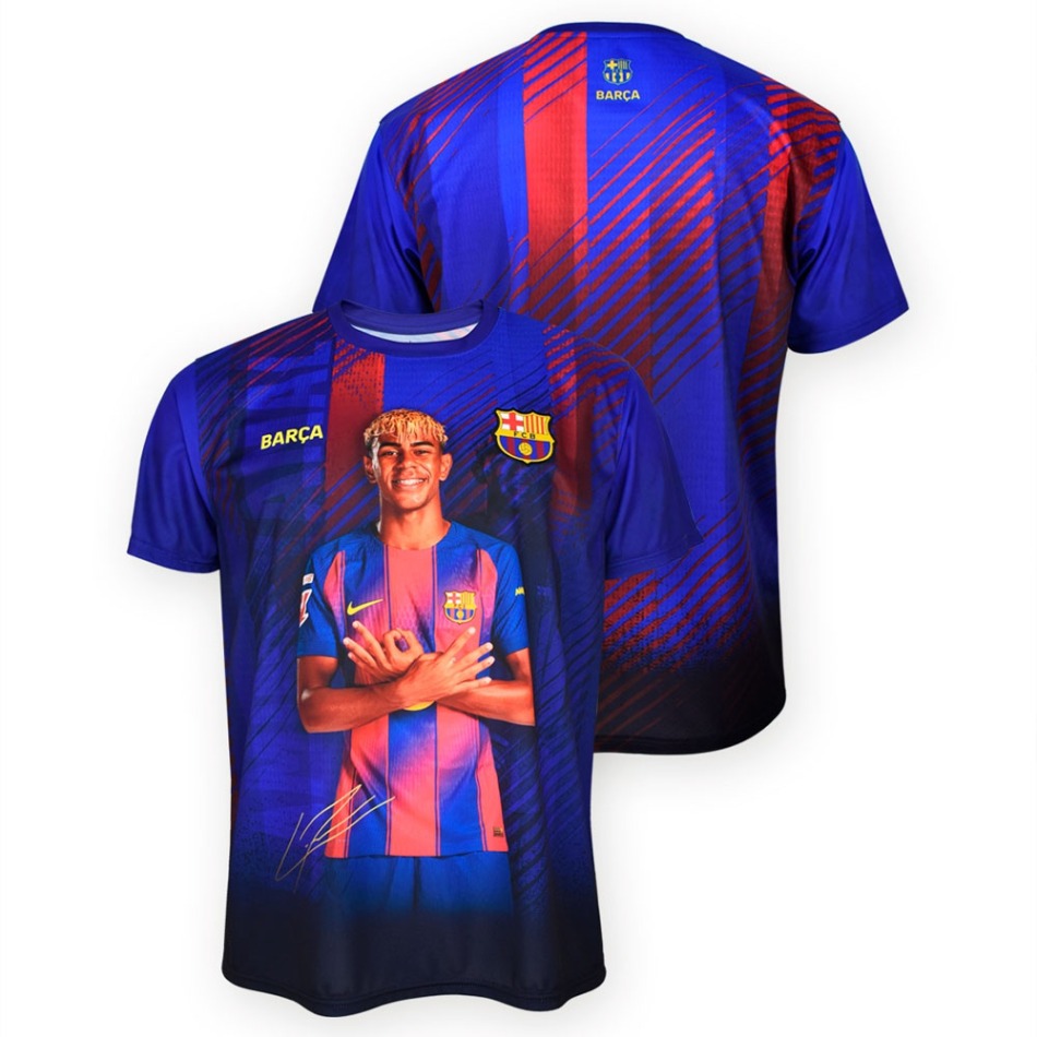 FC Barcelona dětské tričko Yamal azulgrana - FC Barcelona trička, polo trička, košile