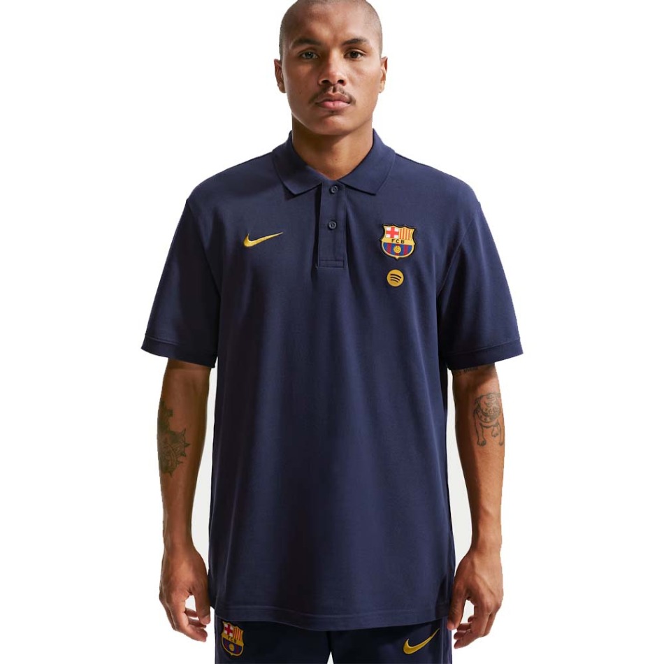 Polo BARCELONA FC Club Crest navy - trička, polo trička, košile