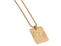 FC Celtic řetízek na krk se psí známkou Gold Plated Dog Tag & Chain