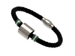 FC Celtic kožený náramek Colour Ring Leather Bracelet