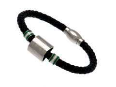 FC Celtic kožený náramek Colour Ring Leather Bracelet