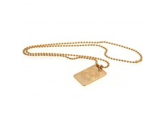 FC Celtic řetízek na krk se psí známkou Gold Plated Dog Tag & Chain