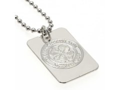 FC Celtic řetízek na krk se psí známkou Silver Plated Dog Tag & Chain