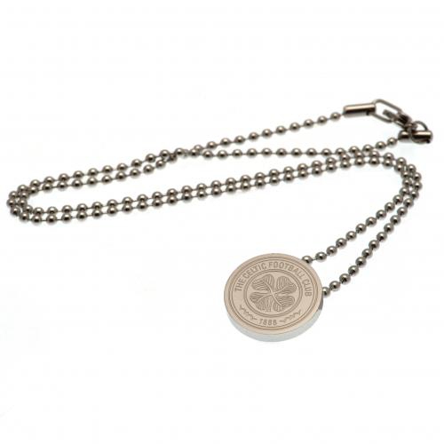 FC Celtic řetízek na krk s&nbsp;přívěškem Stainless Steel Pendant & Chain - FC Celtic klíčenky, náramky, šperky