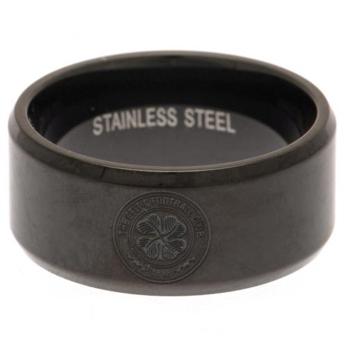 FC Celtic prsten Black IP Plated Ring Large