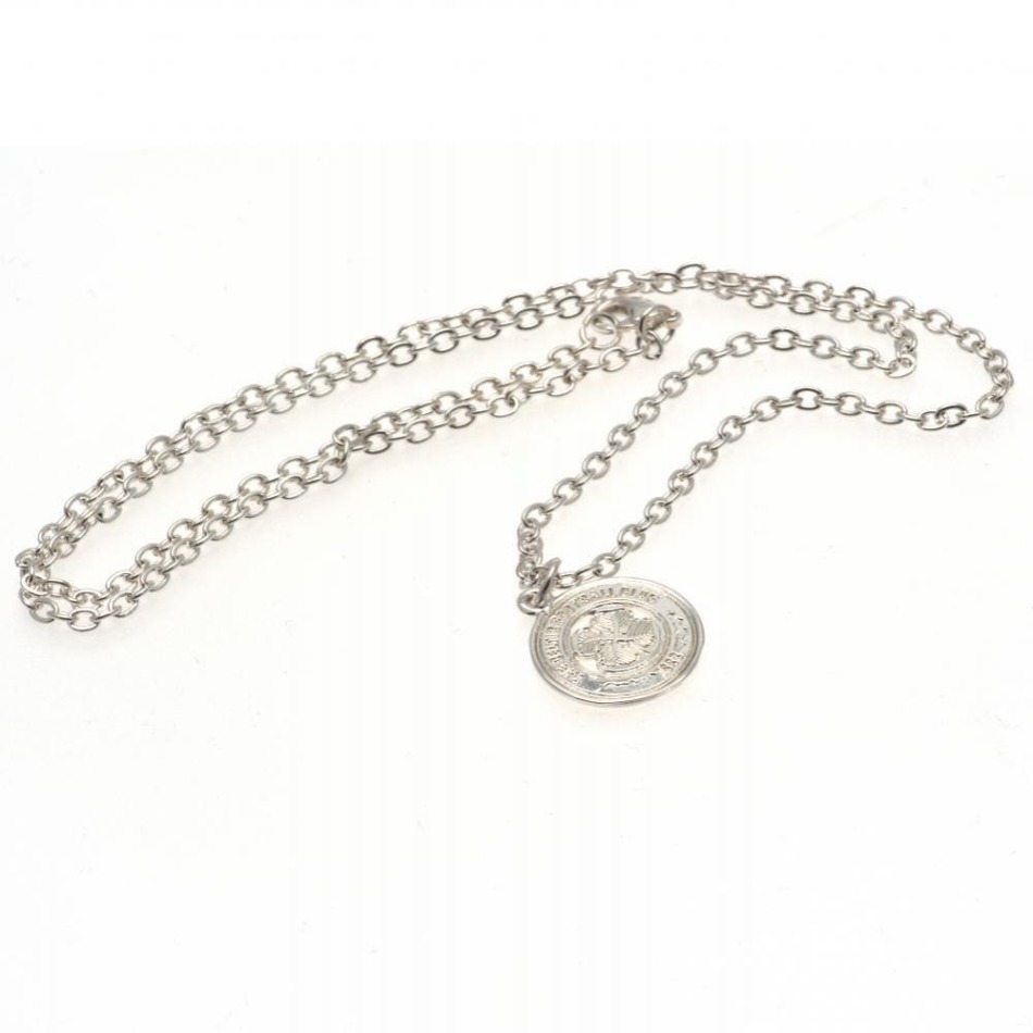 FC Celtic řetízek na krk s&nbsp;přívěškem Silver Plated Pendant & Chain - FC Celtic klíčenky, náramky, šperky