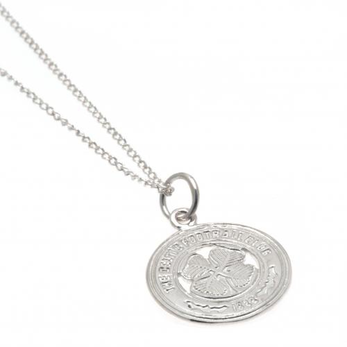 FC Celtic řetízek na krk s&nbsp;přívěškem Sterling Silver Pendant & Chain - FC Celtic klíčenky, náramky, šperky