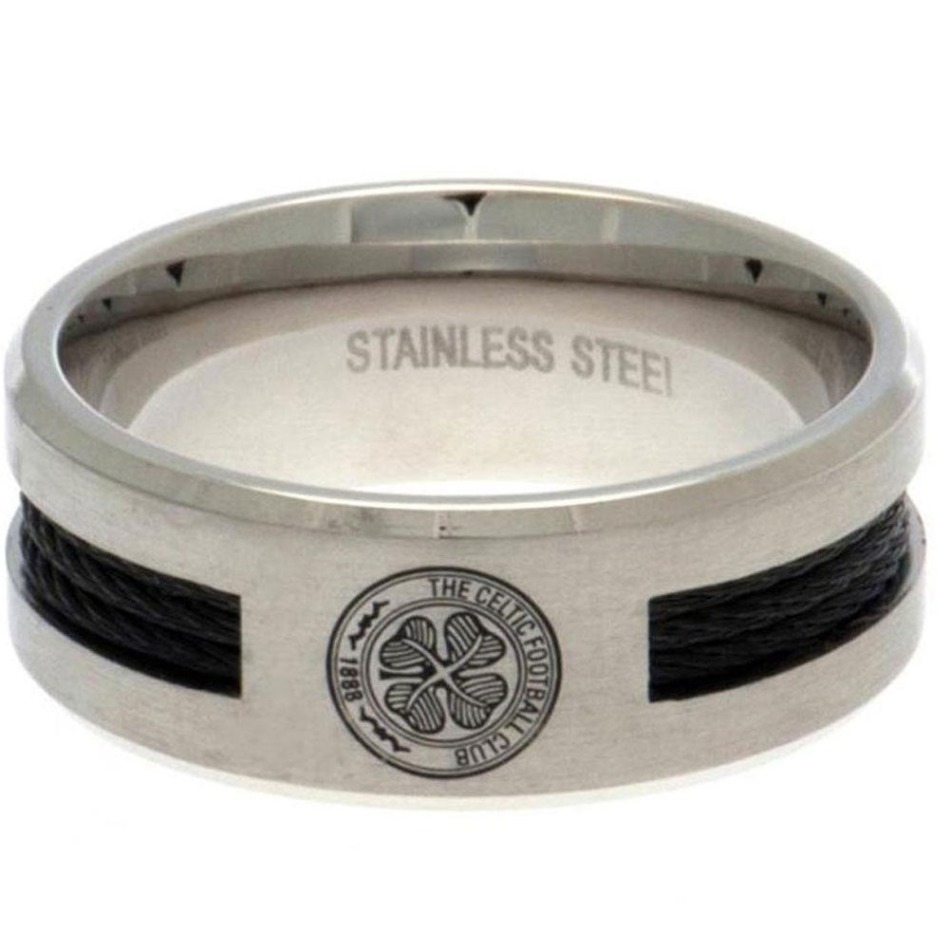 FC Celtic prsten Black Inlay Medium