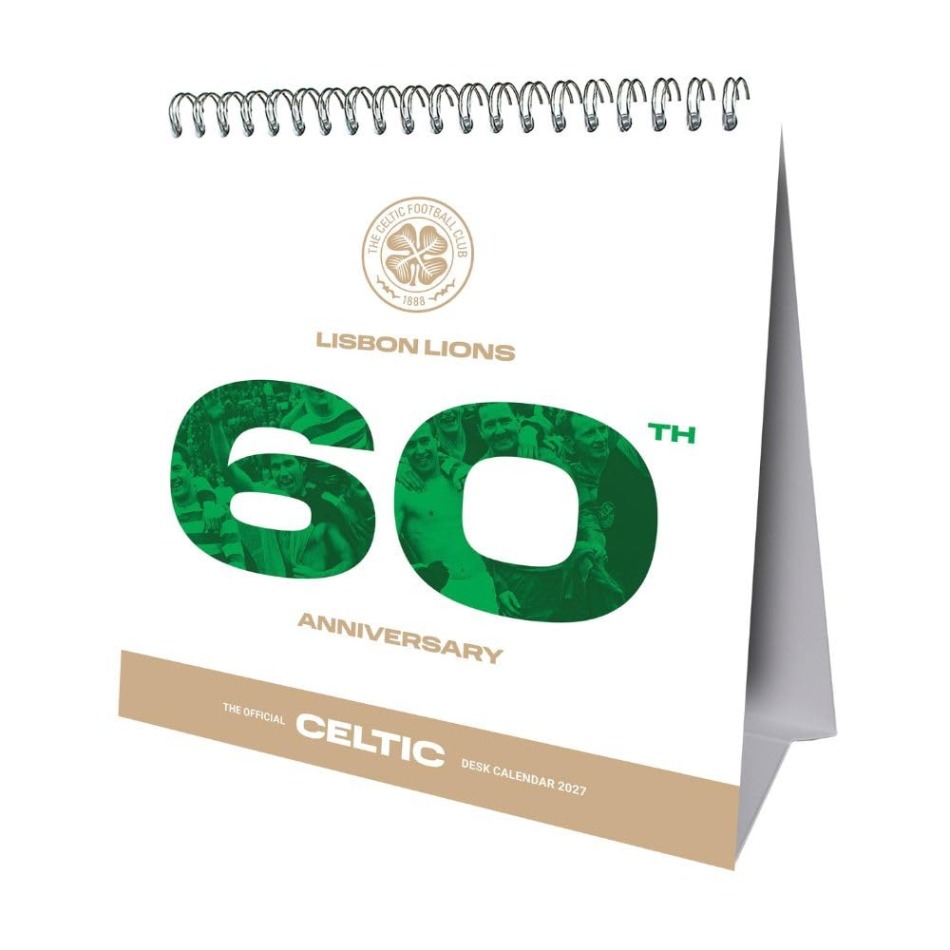 FC Celtic stolní kalendář 2027 - FC Celtic vlajky, plakáty