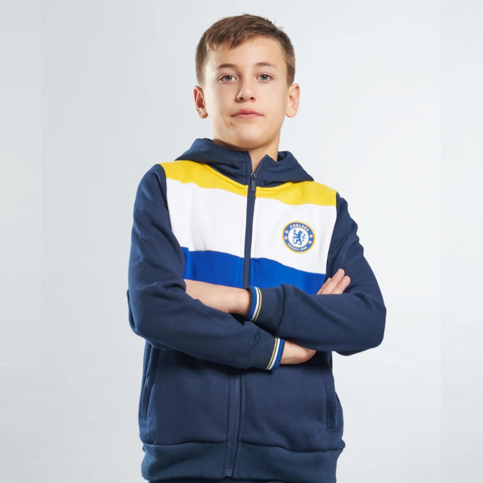 FC Chelsea dětská mikina s&nbsp;kapucí Full Zip colour - FC Chelsea dětské oblečení