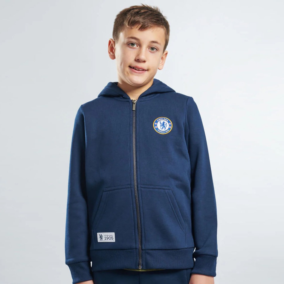 FC Chelsea dětská mikina s&nbsp;kapucí Full Zip navy