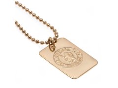 FC Chelsea řetízek na krk se psí známkou Gold Plated Dog Tag & Chain