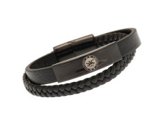FC Chelsea kožený náramek Black IP Leather Bracelet