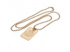 FC Chelsea řetízek na krk se psí známkou Gold Plated Dog Tag & Chain