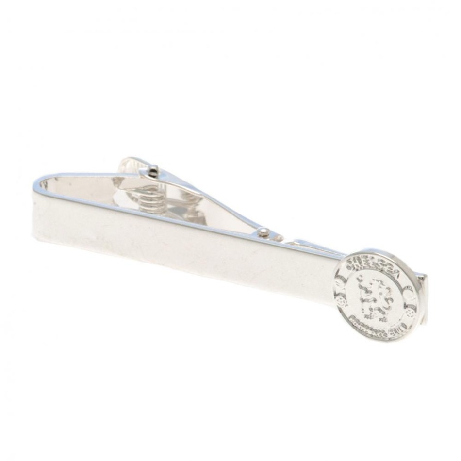 FC Chelsea kravatová spona Silver Plated Tie Slide - FC Chelsea klíčenky, náramky, šperky