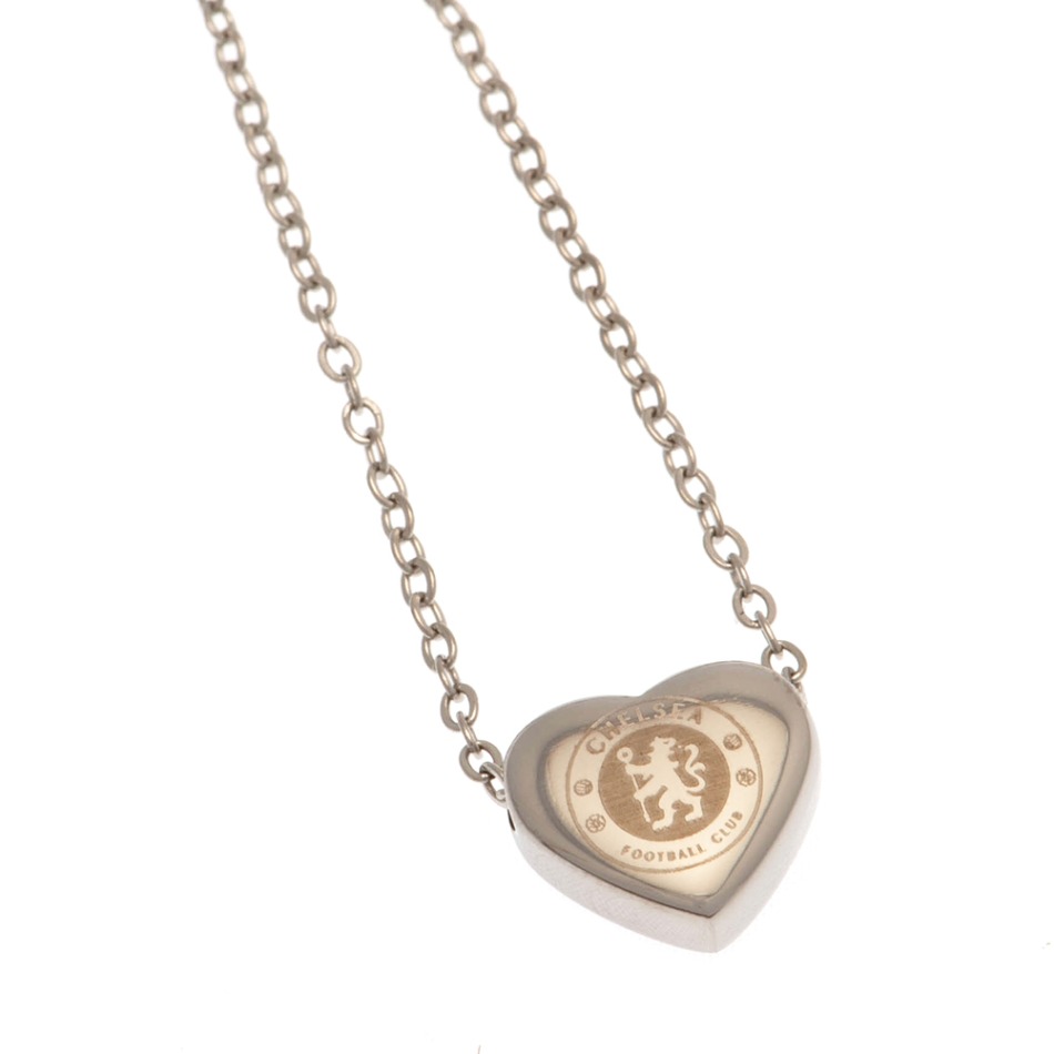 FC Chelsea přívěšek na krk Stainless Steel Heart Necklace - FC Chelsea klíčenky, náramky, šperky