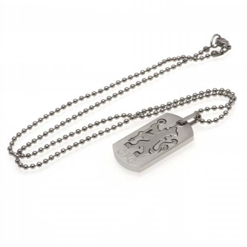 FC Chelsea řetízek na krk se psí známkou Dog Tag & Chain CO - FC Chelsea klíčenky, náramky, šperky