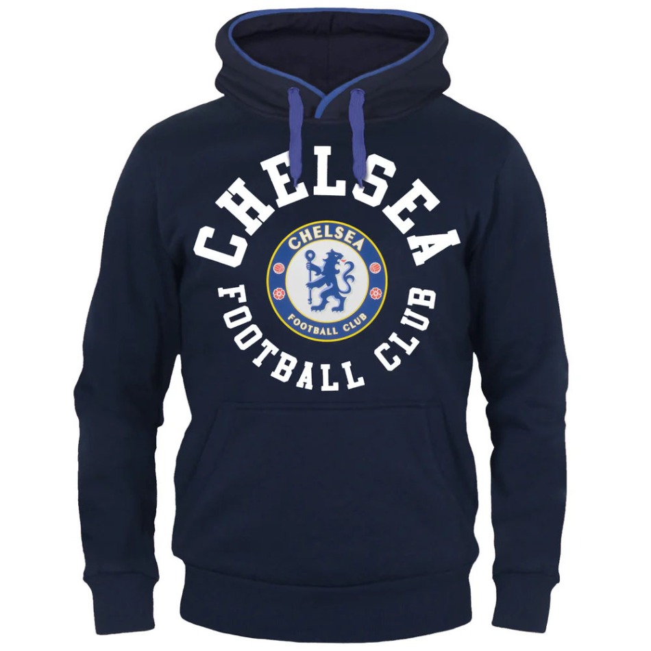 FC Chelsea pánská mikina s&nbsp;kapucí SLab Graphic navy - FC Chelsea mikiny, bundy