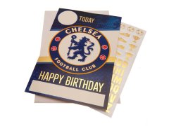 FC Chelsea narozeninové přání se samolepkami Have a great day, you”re a true blue!