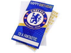 FC Chelsea narozeninové přání se samolepkami Personalised Birthday Card