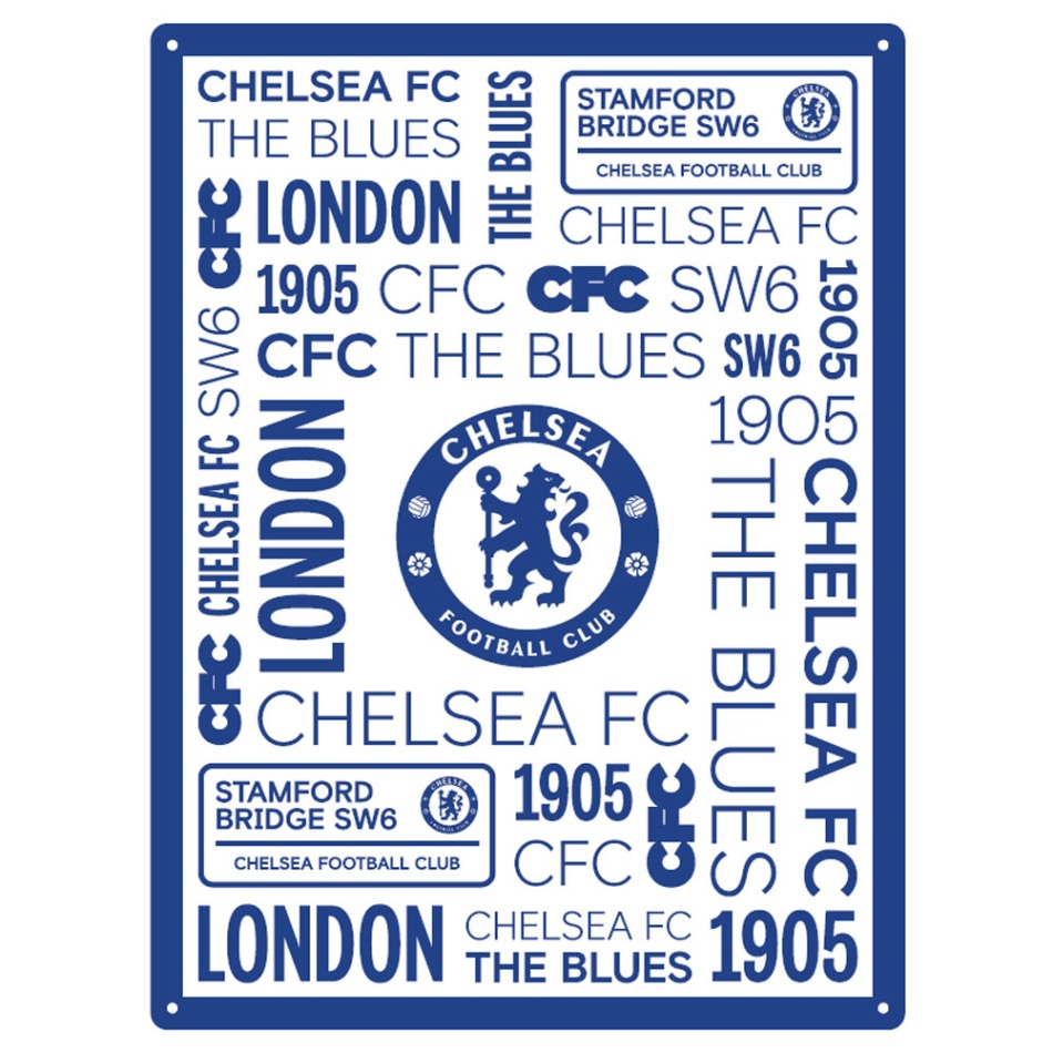 Chelsea FC Large Montage Sign - FC Chelsea ostatní suvenýry
