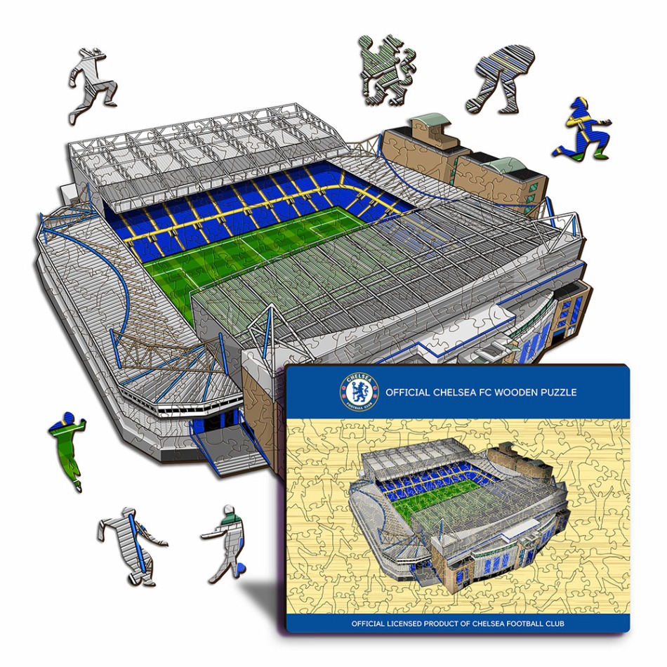 FC Chelsea dřevěné puzzle Stamford Bridge 500 pcs - FC Chelsea ostatní suvenýry
