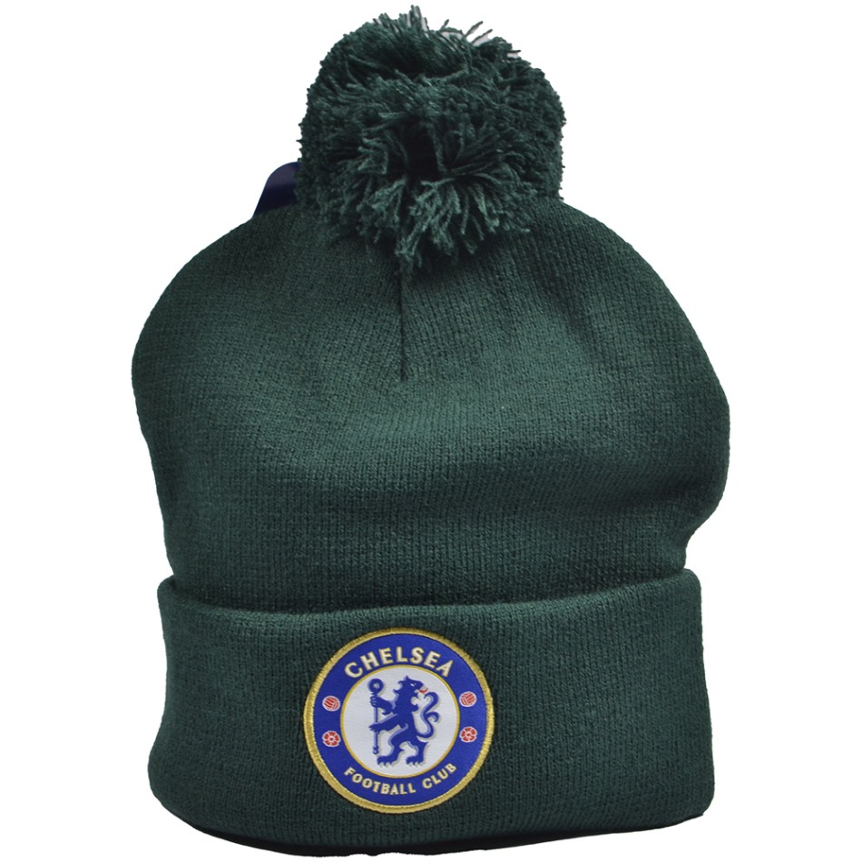 FC Chelsea zimní čepice Bobble green - FC Chelsea šály, čepice, rukavice