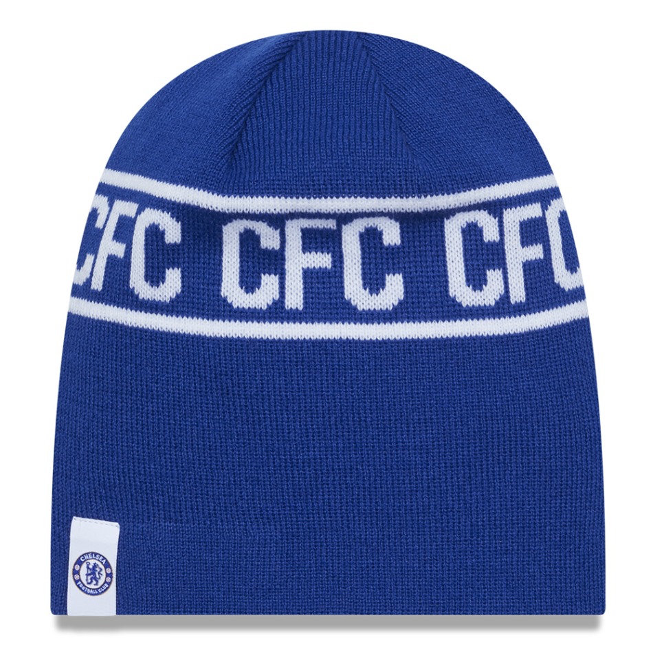 FC Chelsea zimní čepice Wordmark Skull - FC Chelsea šály, čepice, rukavice