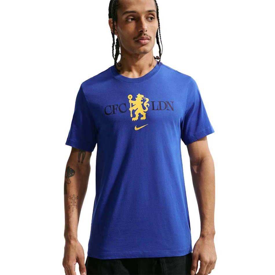 FC Chelsea pánské tričko LDN Crest blue - FC Chelsea trička, polo trička, košile